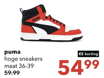 Aanbiedingen Puma hoge sneakers - Puma - Geldig van 28/08/2023 tot 10/09/2023 bij Scapino