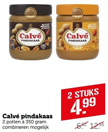 Aanbiedingen Calvé pindakaas - Calve - Geldig van 04/09/2023 tot 10/09/2023 bij Coop