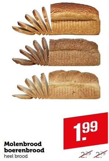 Aanbiedingen Molenbrood boerenbrood - Huismerk - Coop - Geldig van 04/09/2023 tot 10/09/2023 bij Coop