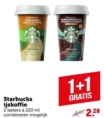 Aanbiedingen Starbucks ijskoffie - Starbucks - Geldig van 04/09/2023 tot 10/09/2023 bij Coop