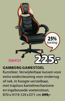 Aanbiedingen Gamborg gamestoel - Huismerk - Jysk - Geldig van 28/08/2023 tot 10/09/2023 bij Jysk
