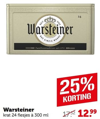 Aanbiedingen Warsteiner - Warsteiner - Geldig van 04/09/2023 tot 10/09/2023 bij Coop