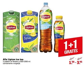 Aanbiedingen Alle lipton ice tea - Lipton - Geldig van 04/09/2023 tot 10/09/2023 bij Coop