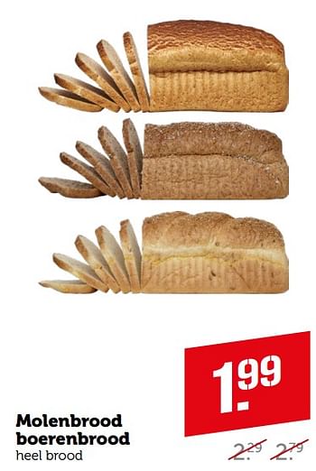 Aanbiedingen Molenbrood boerenbrood - Huismerk - Coop - Geldig van 04/09/2023 tot 10/09/2023 bij Coop