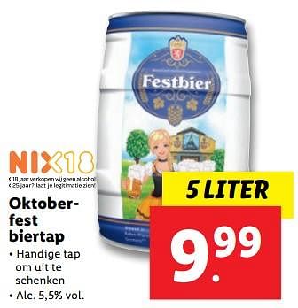 Aanbiedingen Oktoberfest biertap - Huismerk - Lidl - Geldig van 04/09/2023 tot 10/09/2023 bij Lidl