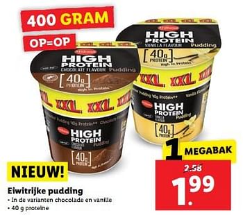 Aanbiedingen Eiwitrijke pudding - Milbona - Geldig van 04/09/2023 tot 10/09/2023 bij Lidl