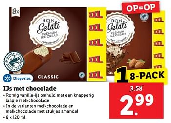 Aanbiedingen Ijs met chocolade - Bon Gelati - Geldig van 04/09/2023 tot 10/09/2023 bij Lidl