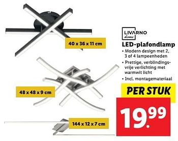 Aanbiedingen Led-plafondlamp - Livarno - Geldig van 04/09/2023 tot 10/09/2023 bij Lidl