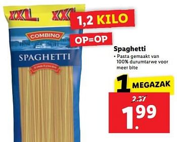 Aanbiedingen Spaghetti - Combino - Geldig van 04/09/2023 tot 10/09/2023 bij Lidl