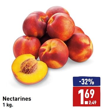 Aanbiedingen Nectarines - Huismerk - Aldi - Geldig van 04/09/2023 tot 10/09/2023 bij Aldi