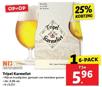 Aanbiedingen Tripel karmeliet - TRipel Karmeliet - Geldig van 04/09/2023 tot 10/09/2023 bij Lidl