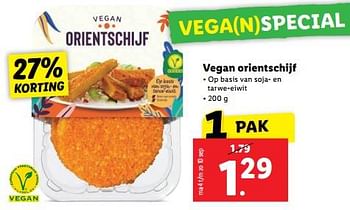Aanbiedingen Vegan orientschijf - Huismerk - Lidl - Geldig van 04/09/2023 tot 10/09/2023 bij Lidl