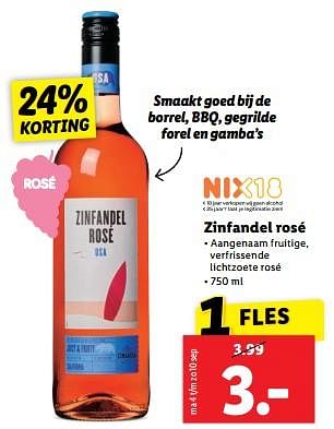 Aanbiedingen Zinfandel rosé - Rosé wijnen - Geldig van 04/09/2023 tot 10/09/2023 bij Lidl
