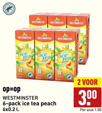 Aanbiedingen 6-pack ice tea peach - Westminster - Geldig van 04/09/2023 tot 10/09/2023 bij Aldi