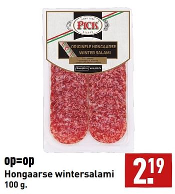 Aanbiedingen Hongaarse wintersalami - Pick - Geldig van 04/09/2023 tot 10/09/2023 bij Aldi