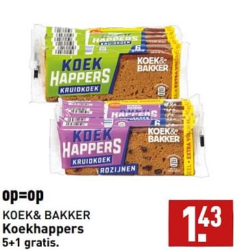 Aanbiedingen Koekhappers - koek&amp;bakker - Geldig van 04/09/2023 tot 10/09/2023 bij Aldi
