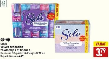 Aanbiedingen Velvet sensation zakdoekjes of tissues - Green Power - Geldig van 04/09/2023 tot 10/09/2023 bij Aldi