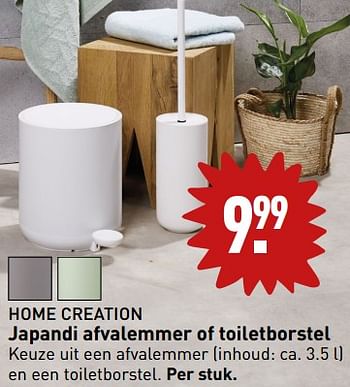 Aanbiedingen Japandi afvalemmer of toiletborstel - HOME CREATION - Geldig van 04/09/2023 tot 10/09/2023 bij Aldi
