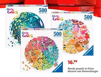 Aanbiedingen Ronde puzzels in frisse kleuren van ravensburger - Ravensburger - Geldig van 28/08/2023 tot 10/09/2023 bij Bruna