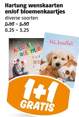 Aanbiedingen Hartung wenskaarten en-of bloemenkaartjes - Huismerk Poiesz - Geldig van 04/09/2023 tot 10/09/2023 bij Poiesz