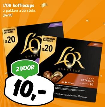 Aanbiedingen L’or koffiecups - Douwe Egberts - Geldig van 04/09/2023 tot 10/09/2023 bij Poiesz