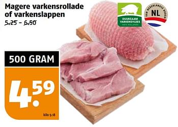 Aanbiedingen Magere varkensrollade of varkenslappen - Huismerk Poiesz - Geldig van 04/09/2023 tot 10/09/2023 bij Poiesz