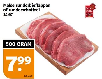 Aanbiedingen Malse runderbieflappen of runderschnitzel - Huismerk Poiesz - Geldig van 04/09/2023 tot 10/09/2023 bij Poiesz
