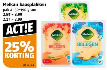 Aanbiedingen Melkan kaasplakken - Melkan - Geldig van 04/09/2023 tot 10/09/2023 bij Poiesz
