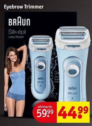 Aanbiedingen Braun eyebrow trimmer - Braun - Geldig van 05/09/2023 tot 10/09/2023 bij Kruidvat