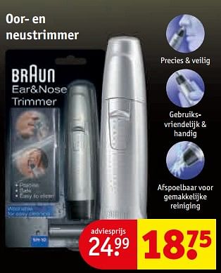 Aanbiedingen Braun oor- en neustrimmer - Braun - Geldig van 05/09/2023 tot 10/09/2023 bij Kruidvat