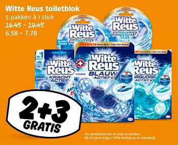 Aanbiedingen Witte reus toiletblok - Witte reus - Geldig van 04/09/2023 tot 10/09/2023 bij Poiesz