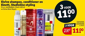 Aanbiedingen Elvive shampoo purple zilver care - L'Oreal Paris - Geldig van 05/09/2023 tot 10/09/2023 bij Kruidvat