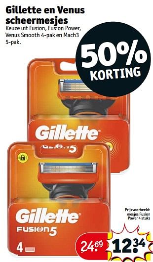 Aanbiedingen Gillette mesjes fusion power - Gillette - Geldig van 05/09/2023 tot 10/09/2023 bij Kruidvat