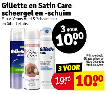 Aanbiedingen Gillette scheergel ultra gevoelige huid - Gillette - Geldig van 05/09/2023 tot 10/09/2023 bij Kruidvat