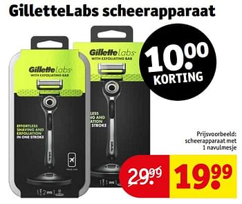 Aanbiedingen Gillettelabs scheerapparaat met 1 navulmesje - Gillette - Geldig van 05/09/2023 tot 10/09/2023 bij Kruidvat