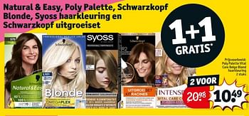 Aanbiedingen Poly palette vital care beige blond haarkleuring - Poly palette - Geldig van 05/09/2023 tot 10/09/2023 bij Kruidvat