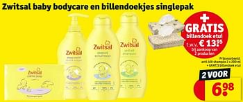 Aanbiedingen Anti-klit shampoo + gratis billendoek etui - Zwitsal - Geldig van 05/09/2023 tot 10/09/2023 bij Kruidvat