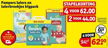 Aanbiedingen Pampers baby dry pants bigpack maat 4 - Pampers - Geldig van 05/09/2023 tot 10/09/2023 bij Kruidvat