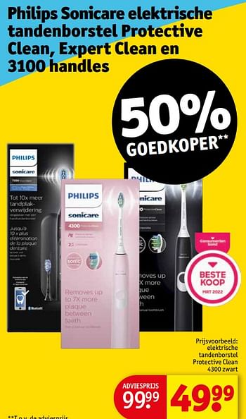 Aanbiedingen Philips elektrische tandenborstel protective clean 4300 zwart - Philips - Geldig van 05/09/2023 tot 10/09/2023 bij Kruidvat