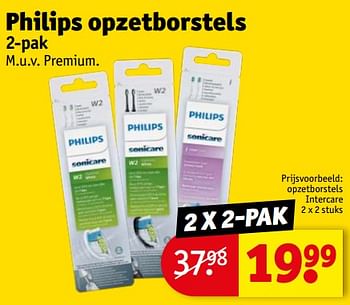 Aanbiedingen Philips opzetborstels intercare - Philips - Geldig van 05/09/2023 tot 10/09/2023 bij Kruidvat