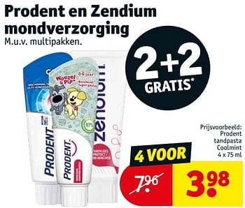 Aanbiedingen Prodent tandpasta coolmint - Prodent - Geldig van 05/09/2023 tot 10/09/2023 bij Kruidvat