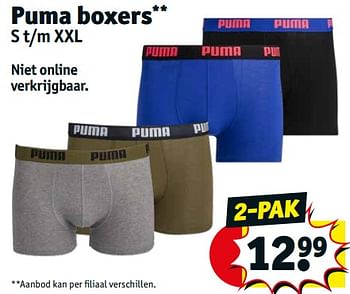Aanbiedingen Puma boxers - Puma - Geldig van 05/09/2023 tot 10/09/2023 bij Kruidvat