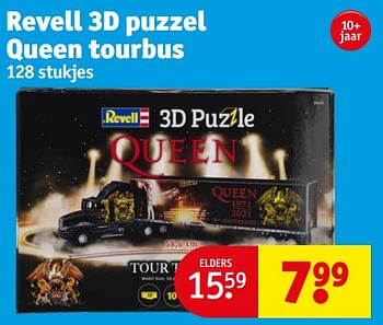 Aanbiedingen Revell 3d puzzel queen tourbus - Revell - Geldig van 05/09/2023 tot 10/09/2023 bij Kruidvat