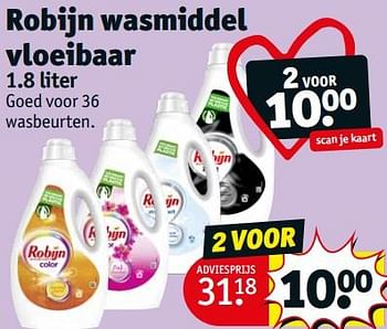 Aanbiedingen Robijn wasmiddel vloeibaar - Robijn - Geldig van 05/09/2023 tot 10/09/2023 bij Kruidvat