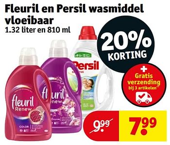 Aanbiedingen Fleuril en persil wasmiddel vloeibaar - Huismerk - Kruidvat - Geldig van 05/09/2023 tot 10/09/2023 bij Kruidvat