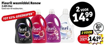 Aanbiedingen Fleuril wasmiddel renew - Fleuril - Geldig van 05/09/2023 tot 10/09/2023 bij Kruidvat