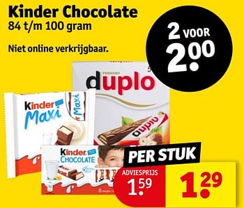 Aanbiedingen Kinder chocolate - Kinder - Geldig van 05/09/2023 tot 10/09/2023 bij Kruidvat