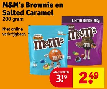 Aanbiedingen M+m’s brownie en salted caramel - M&amp;M', s - Geldig van 05/09/2023 tot 10/09/2023 bij Kruidvat