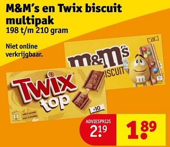 Aanbiedingen M+m’s en twix biscuit multipak - Huismerk - Kruidvat - Geldig van 05/09/2023 tot 10/09/2023 bij Kruidvat