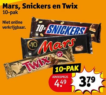 Aanbiedingen Mars, snickers en twix - Huismerk - Kruidvat - Geldig van 05/09/2023 tot 10/09/2023 bij Kruidvat